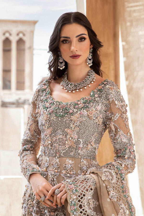 Pakistani Designer Suit Embroidered 3 Pieces MARIA B BRIDES - EX-151