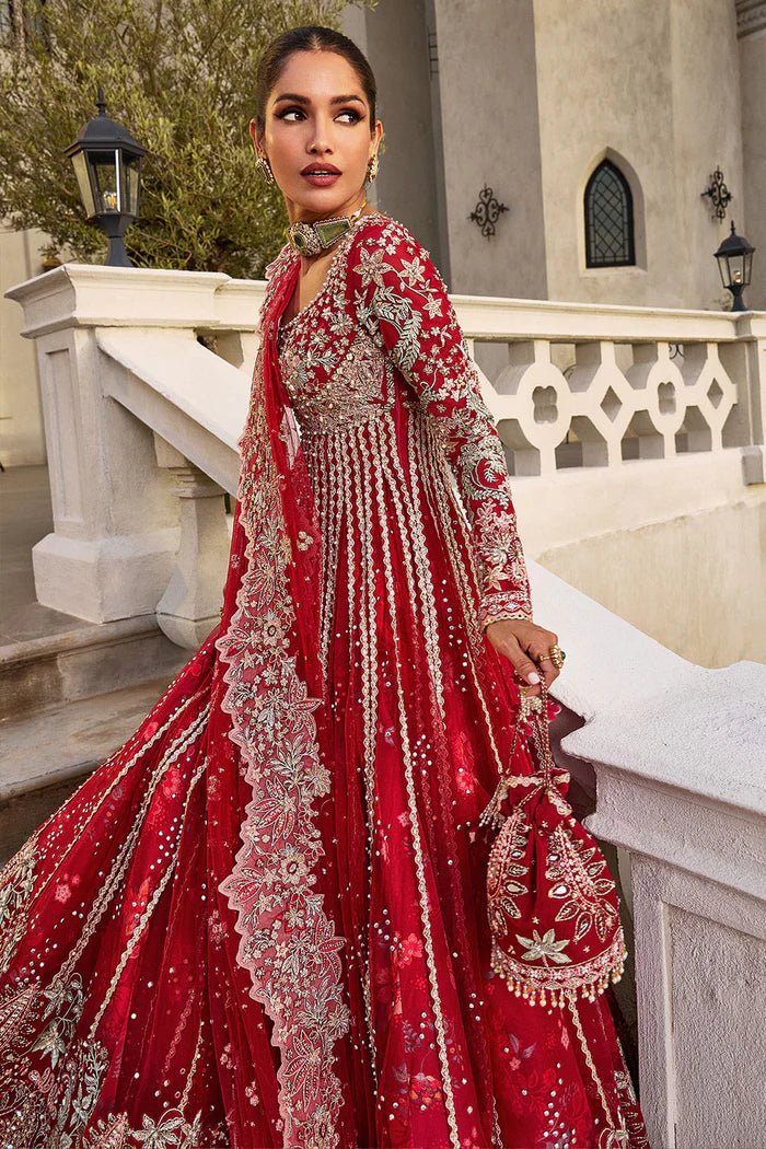 Pakistani Designer Suit Embroidered Rawsilk 3 Pieces Stitched - StockholmSelect