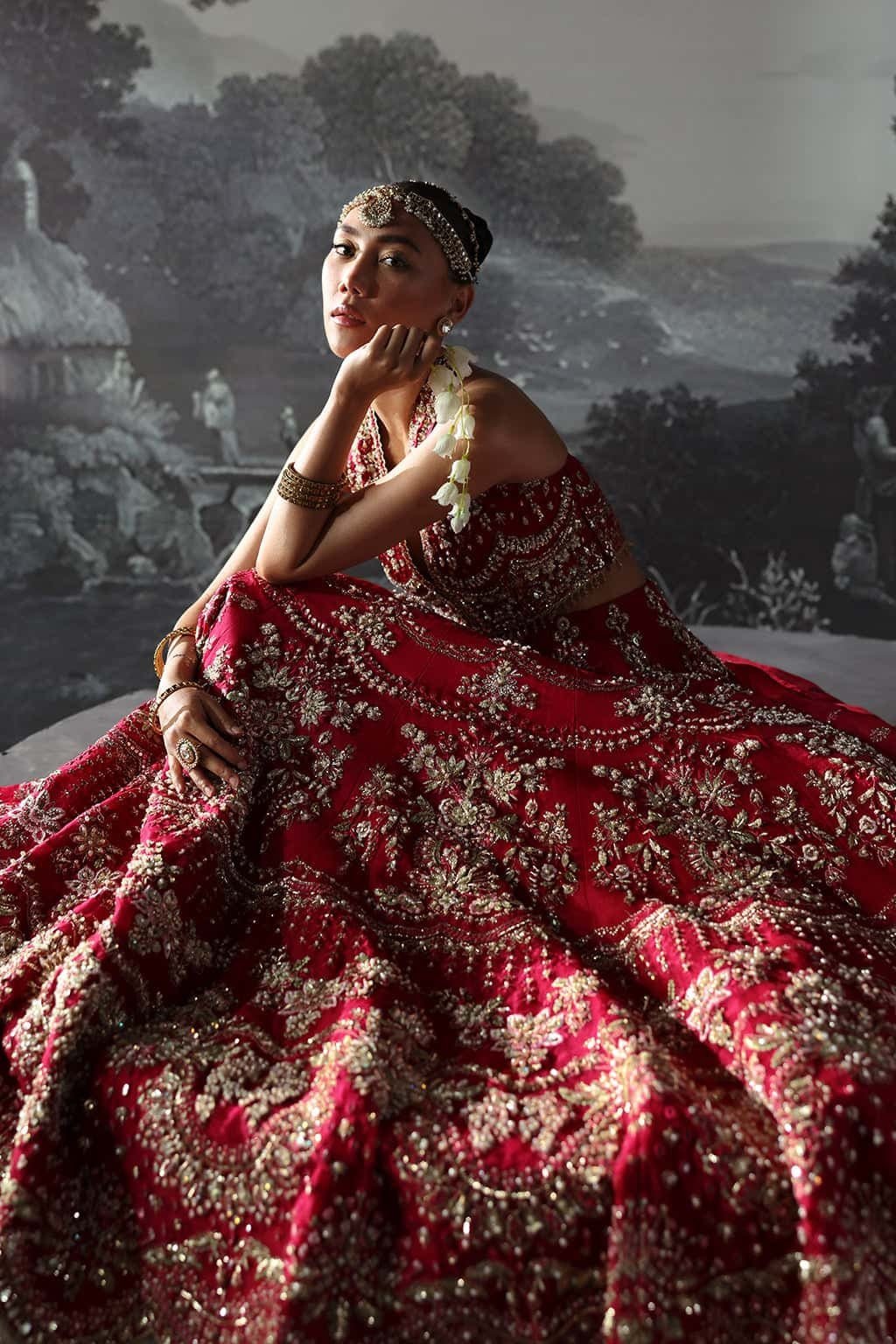 Pakistani Designer Suit Embroidered Rawsilk 3 Pieces Stitched - StockholmSelect