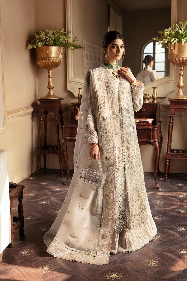 Pakistani Designer Suit Embroidered Rawsilk 3 Pieces Stitched - StockholmSelect