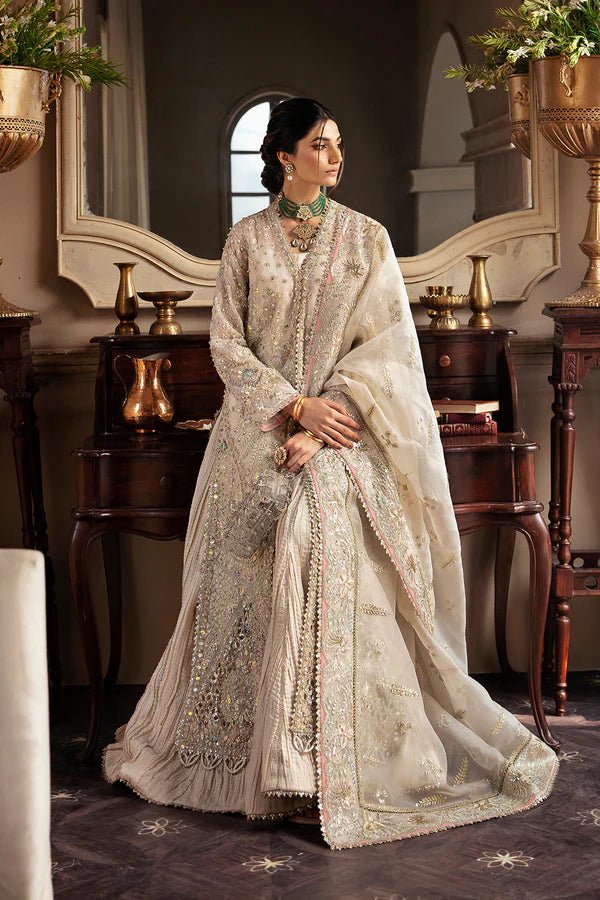 Pakistani Designer Suit Embroidered Rawsilk 3 Pieces Stitched - StockholmSelect