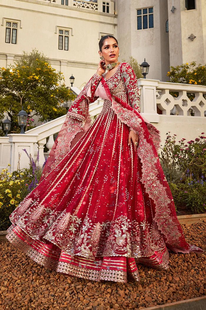 Pakistani Designer Suit Embroidered Rawsilk 3 Pieces Stitched - StockholmSelect