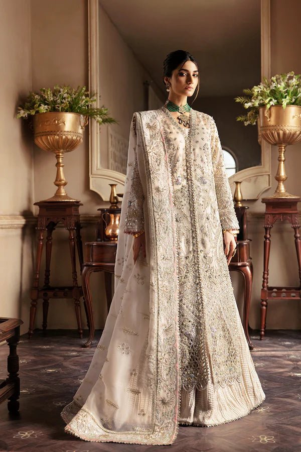 Pakistani Designer Suit Embroidered Rawsilk 3 Pieces Stitched - StockholmSelect