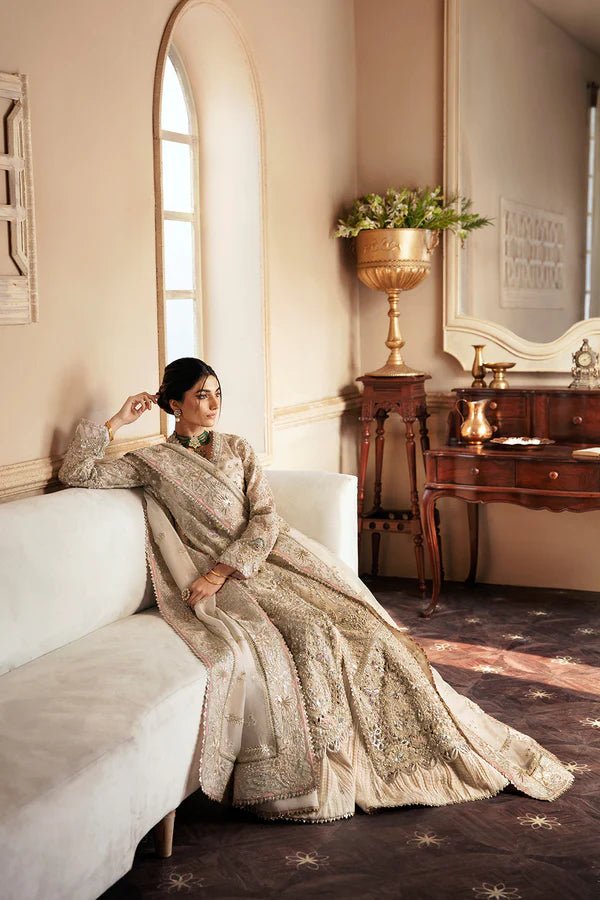 Pakistani Designer Suit Embroidered Rawsilk 3 Pieces Stitched - StockholmSelect